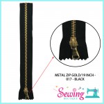 ZIP - GOLD METAL ZIP (017)